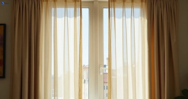 Dusty and dull curtains in elanora-heights-nsw before steam cleaning